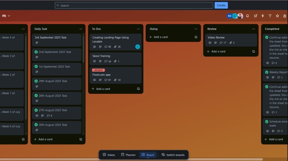 Task tracker for workflow visibility