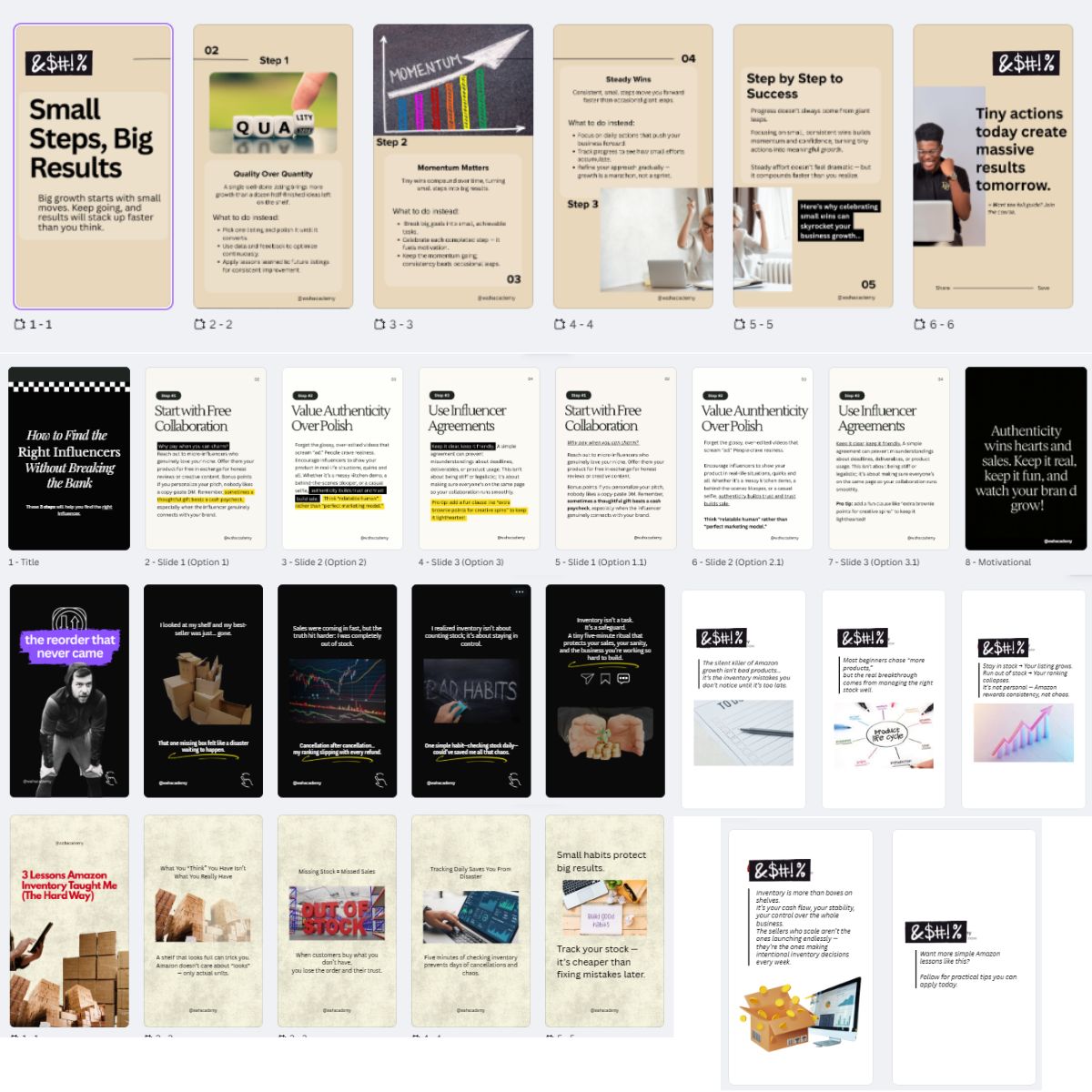 Carousel design for engagement using Canva